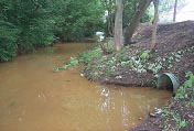 CSO discharge to tributary of Chartiers Creek